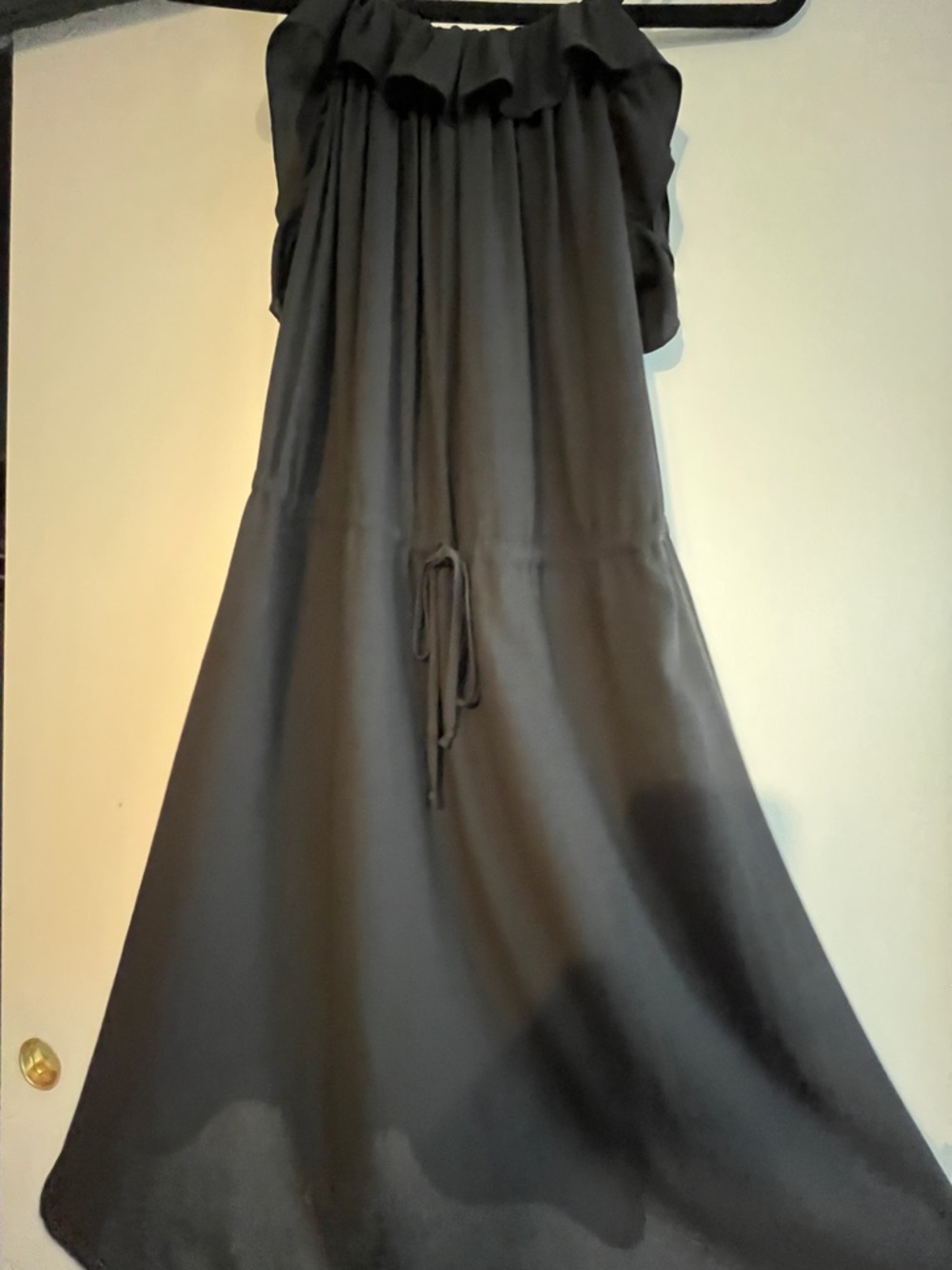 Scotch & Soda  bohemian Black Ruffle Midi Dress